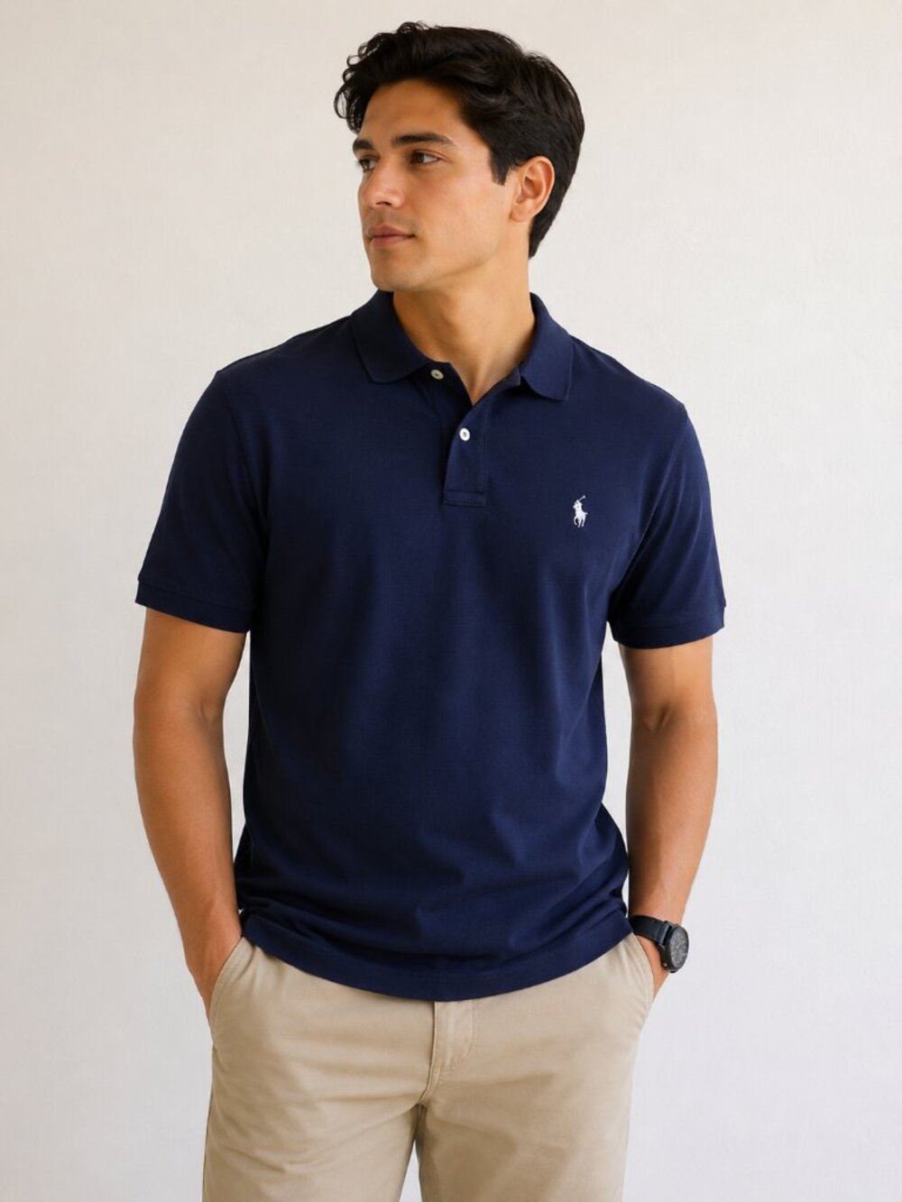 Polo Ralph Lauren Navy Polo Shirt White Pony Logo Men's XXL
